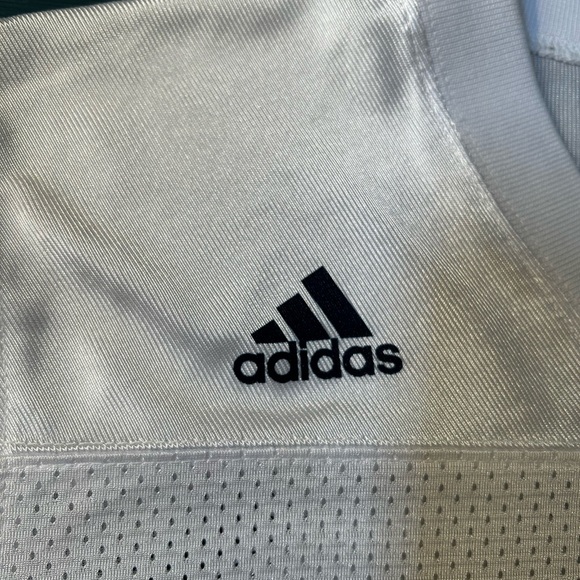 VTG Y2K Adidas White Notre Dame #10 Brady Quinn Football Jersey Youth S - Picture 10 of 17